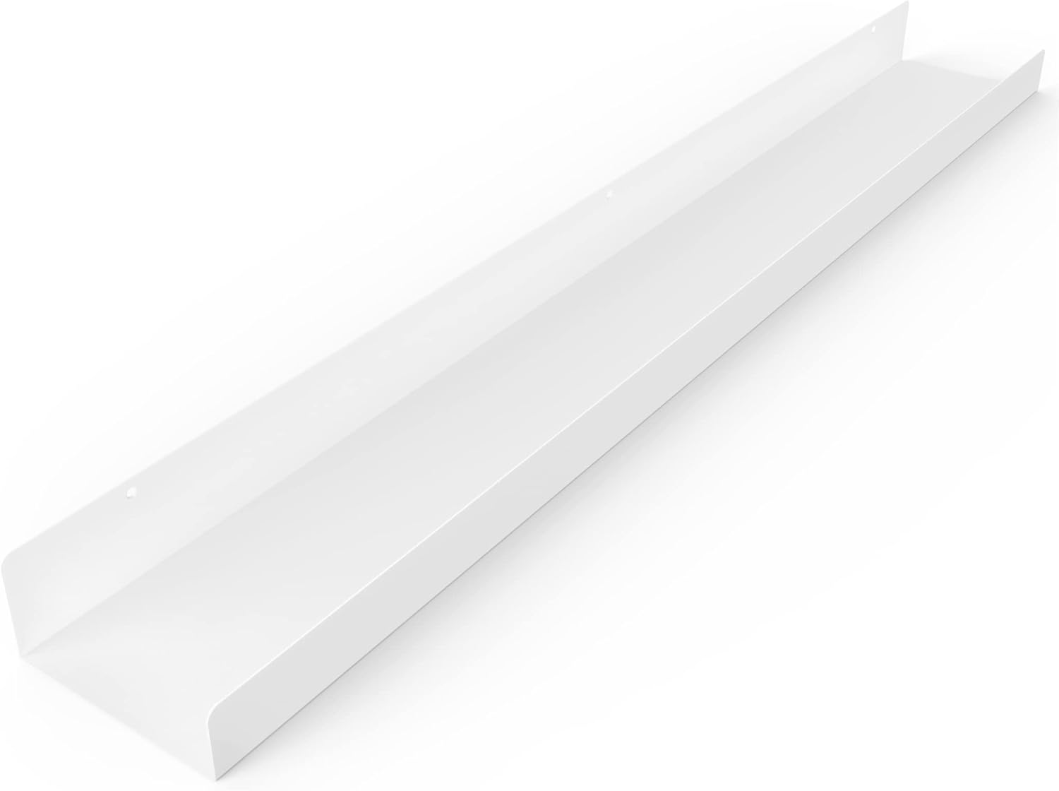 DIY CARTEL Made in USA Floating Metal Wall Shelf Picture Ledge - USA Manufactured Steel - Industrial Heavy Duty Modern Farmhouse Rustic Designed Shelf (24in Gold)