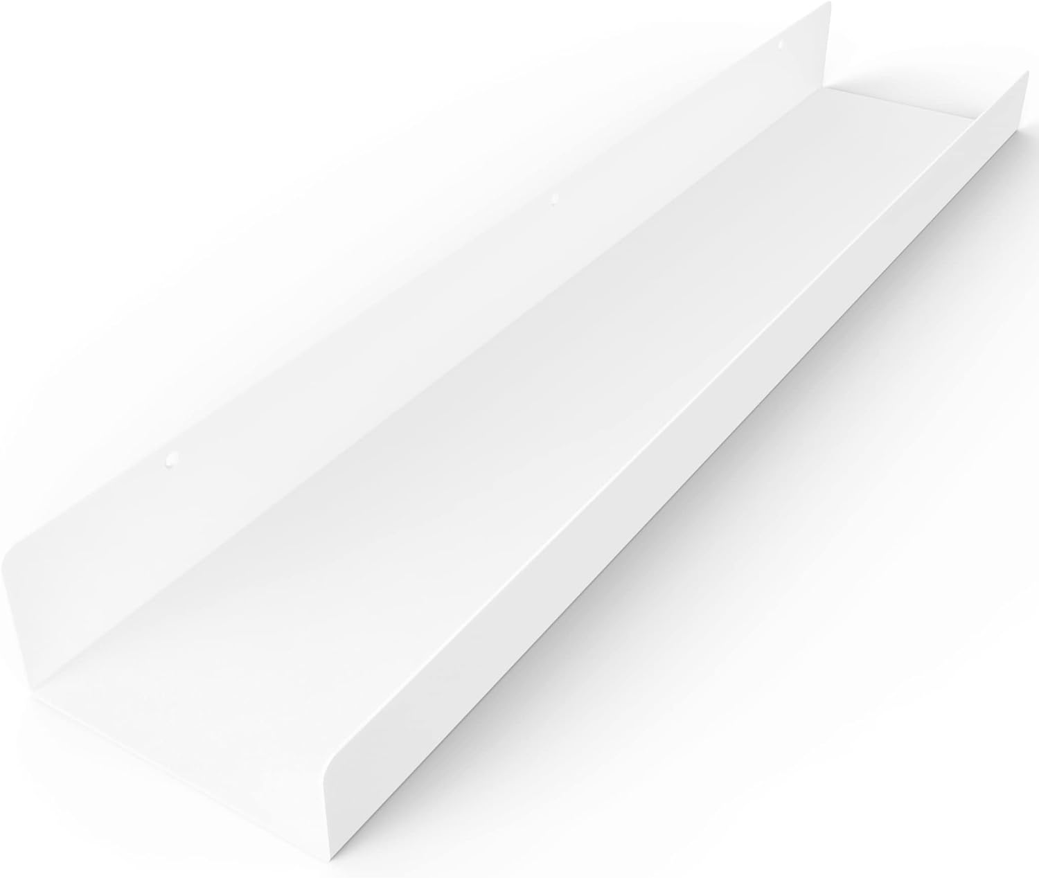 DIY CARTEL Made in USA Floating Metal Wall Shelf Picture Ledge - USA Manufactured Steel - Industrial Heavy Duty Modern Farmhouse Rustic Designed Shelf (24in Gold)