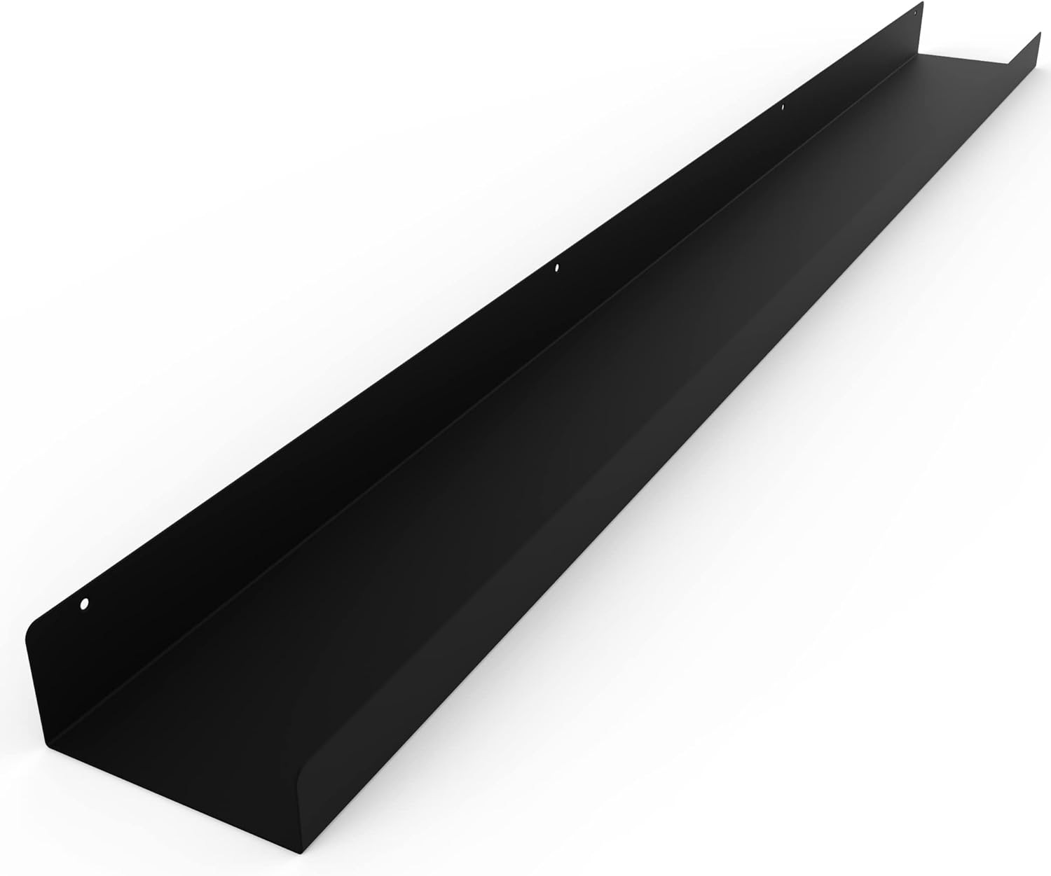 DIY CARTEL Made in USA Floating Metal Wall Shelf Picture Ledge - USA Manufactured Steel - Industrial Heavy Duty Modern Farmhouse Rustic Designed Shelf (24in Gold)