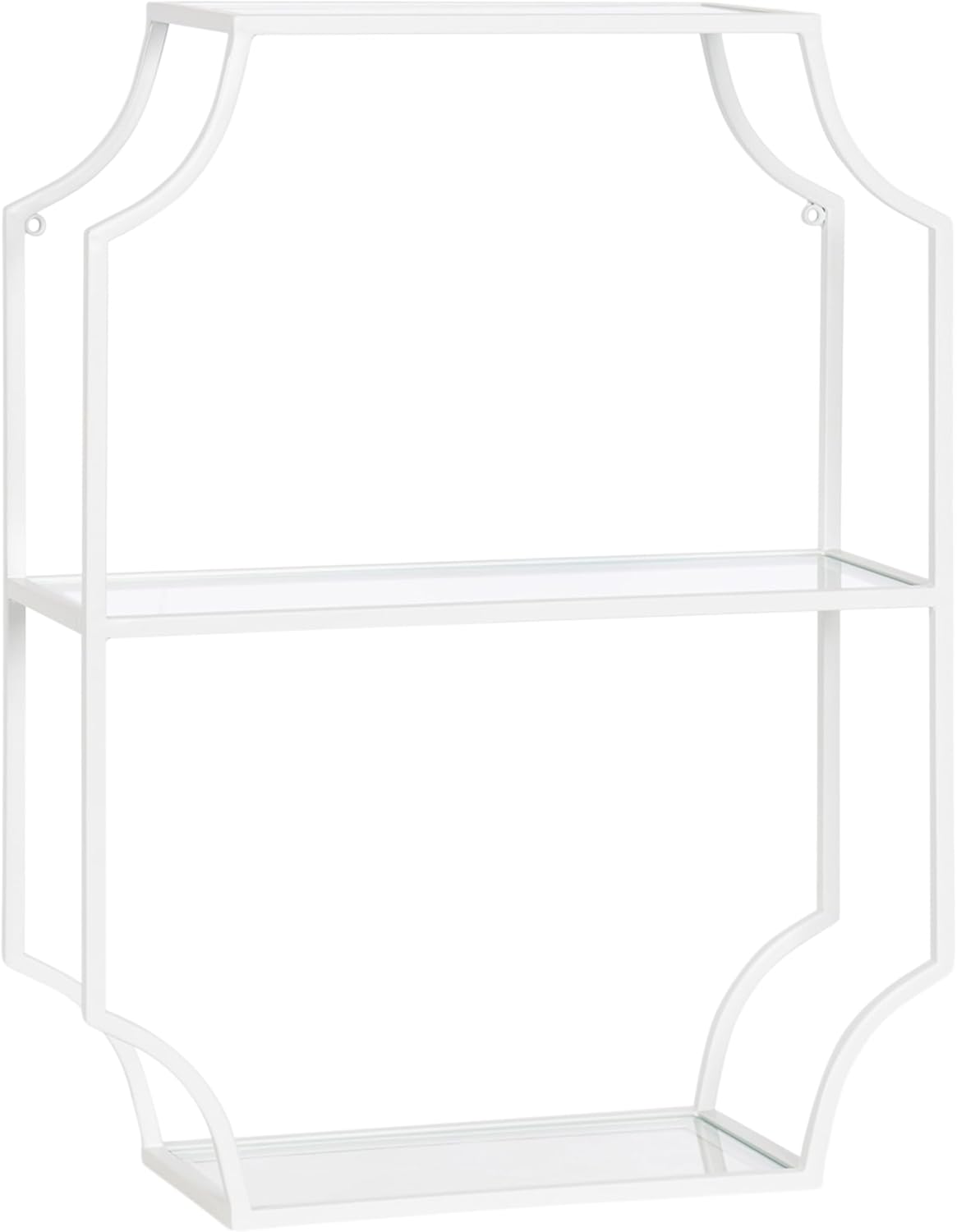 Kate and Laurel Ciel Glam Geometric Wall Shelf, 18 x 24, Gold, Decorative Shelves for Storage and Display