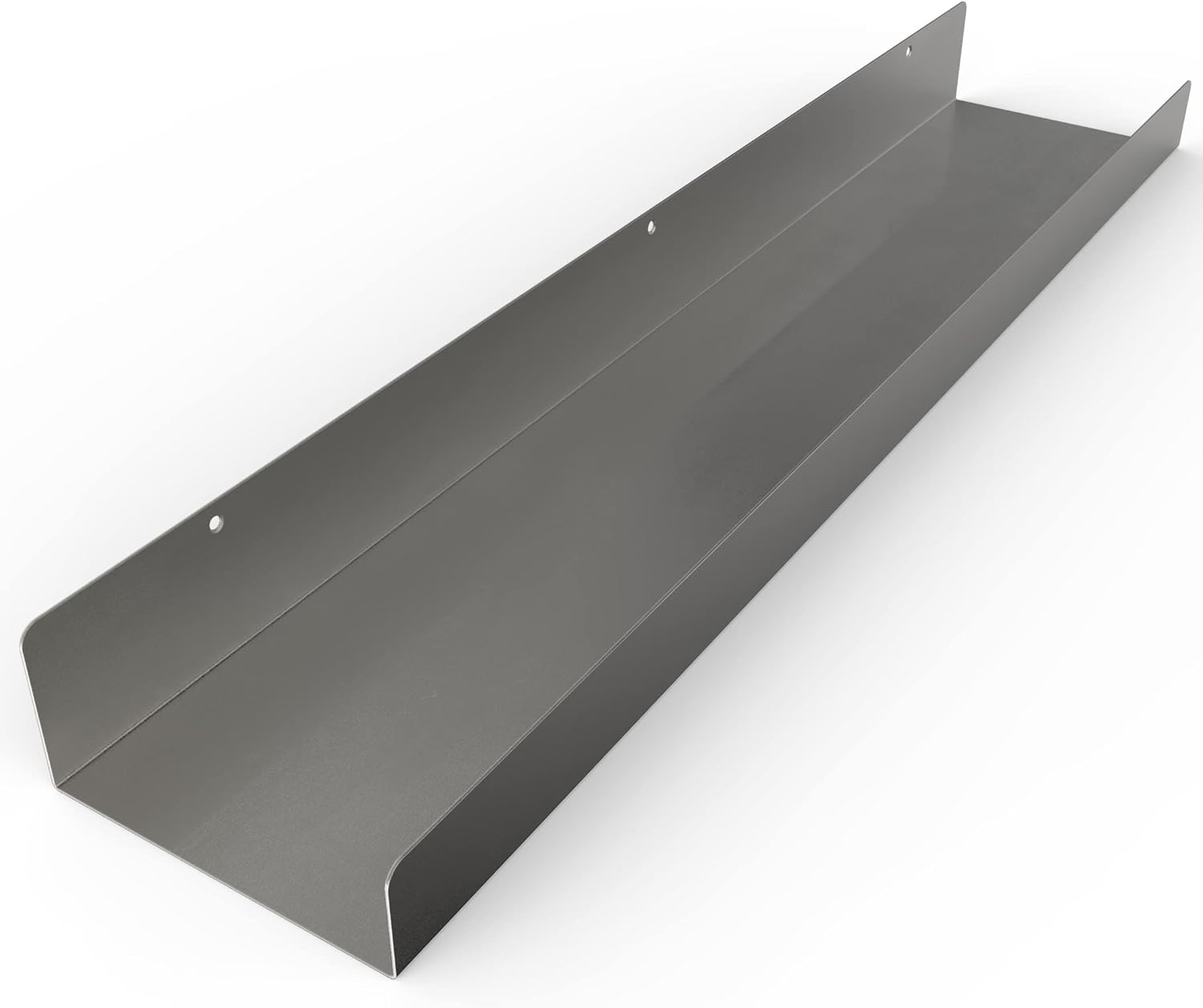 DIY CARTEL Made in USA Floating Metal Wall Shelf Picture Ledge - USA Manufactured Steel - Industrial Heavy Duty Modern Farmhouse Rustic Designed Shelf (24in Gold)