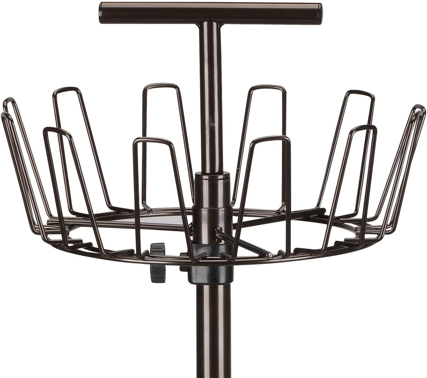 Household Essentials 2139-1 Metal Four-Tier Adjustable Revolving Shoe Rack | Holds up to 24 Pairs of Shoes | Antique Bronze Finish