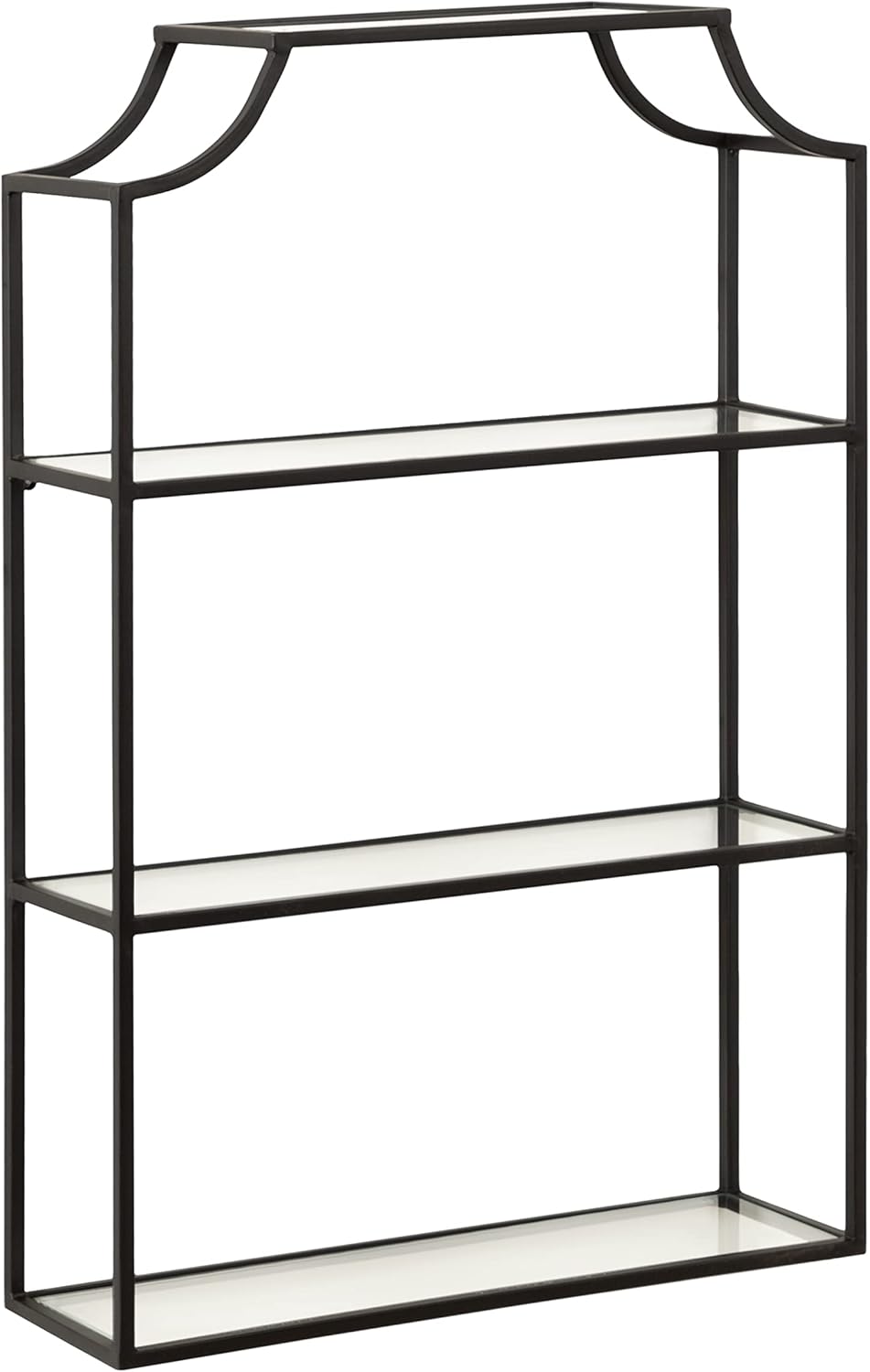 Kate and Laurel Ciel Glam Geometric Wall Shelf, 18 x 24, Gold, Decorative Shelves for Storage and Display