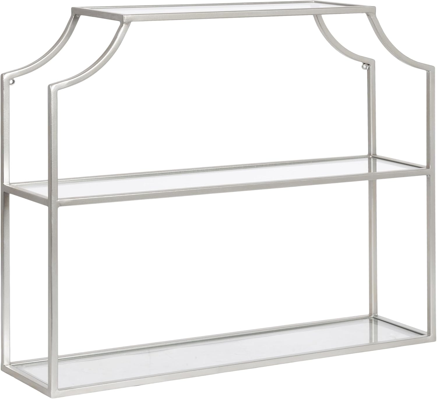 Kate and Laurel Ciel Glam Geometric Wall Shelf, 18 x 24, Gold, Decorative Shelves for Storage and Display