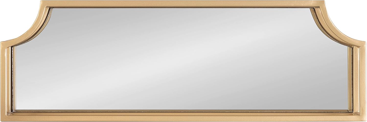 Kate and Laurel Ciel Modern Glam Metal Wall Shelf Set, Set of 2, Gold, Elegant Wall Decor and Storage