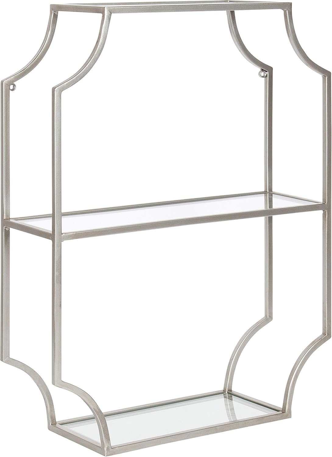 Kate and Laurel Ciel Glam Geometric Wall Shelf, 18 x 24, Gold, Decorative Shelves for Storage and Display