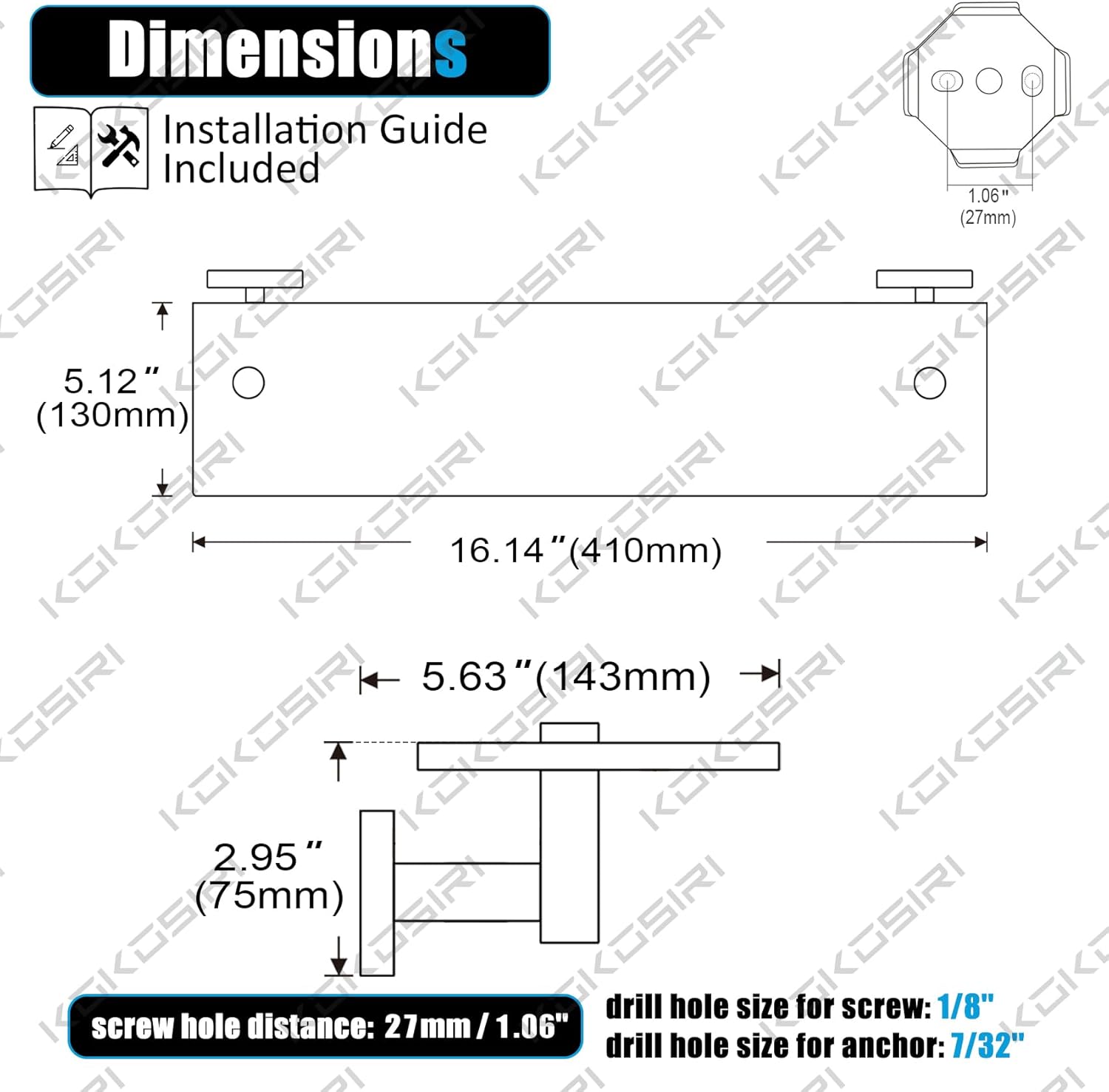 KOKOSIRI Wall Shelves Floating Shelf 16'' Gold Stainless Steel Bathroom Hardware Tempered Glass Hanging Rack Storage/Room Decor 2 Pack B1105BG-L16-P2